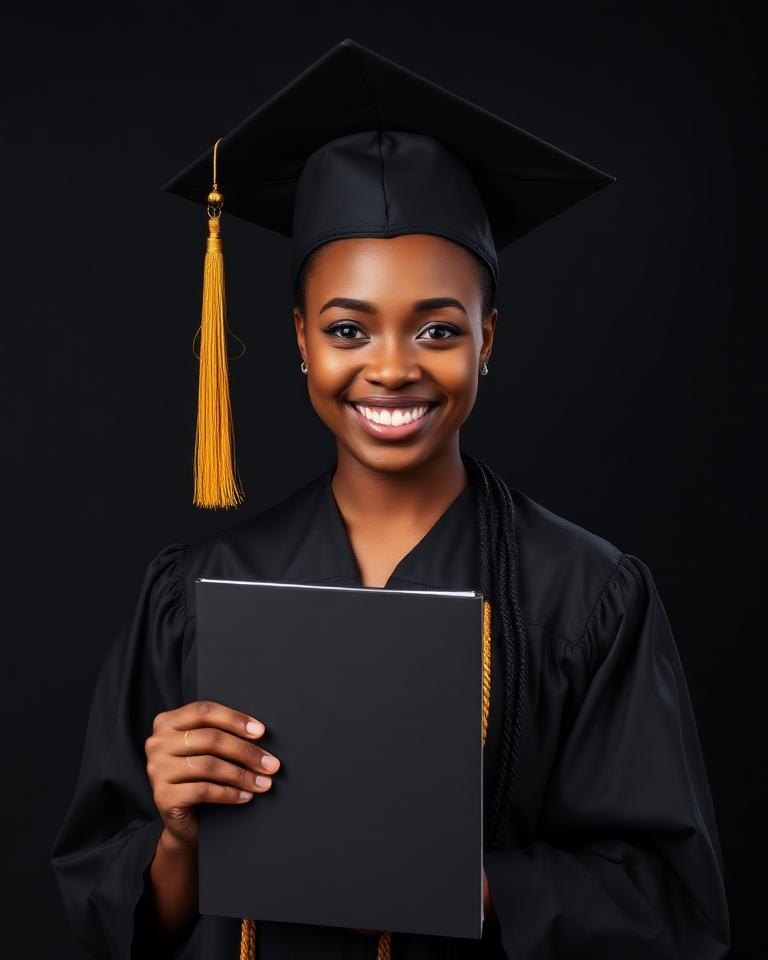 Graduation portrait of Nosipho van der Merwe