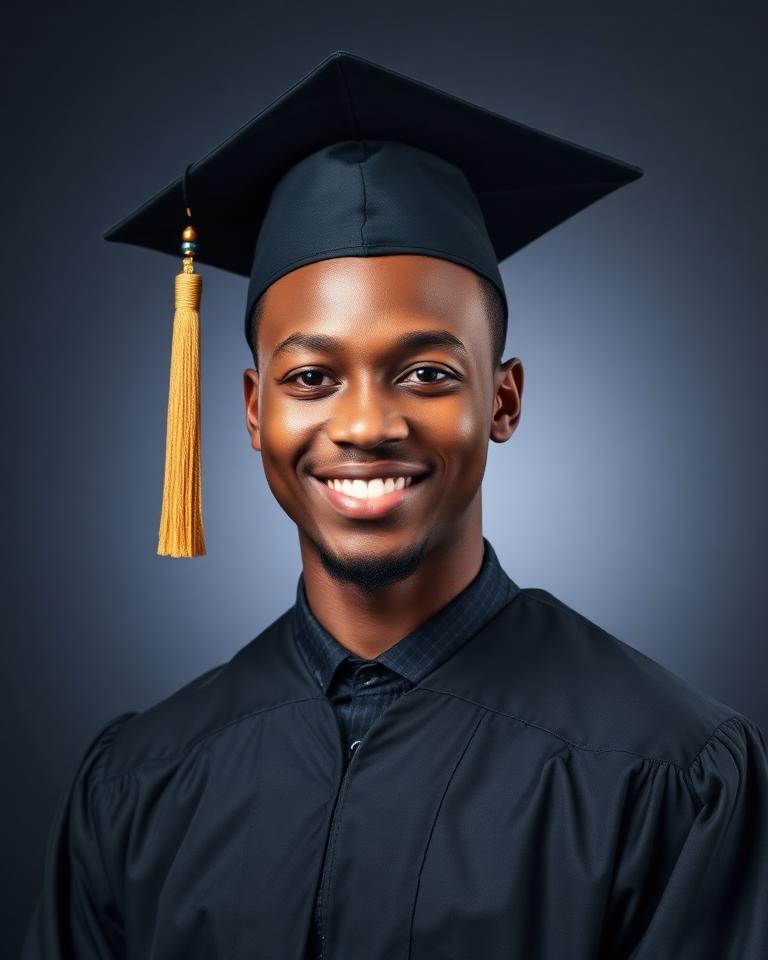 Graduation portrait of Zanele Mabaso