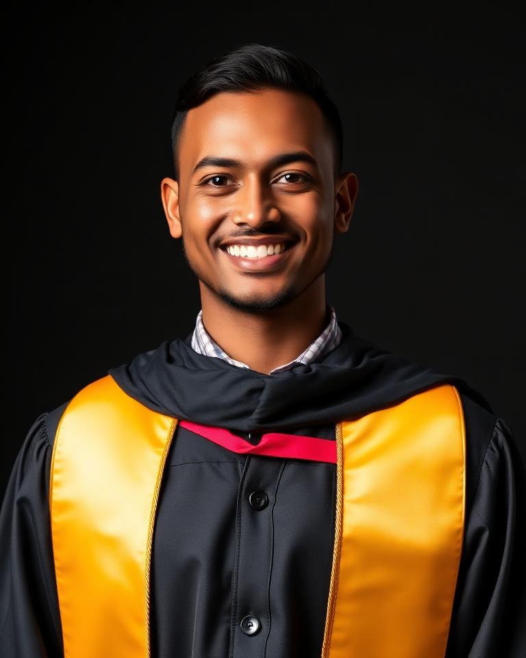 Graduation portrait of Aisha Naidoo