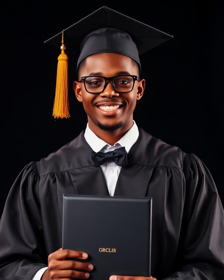 Graduation portrait of Bongani Mahlangu